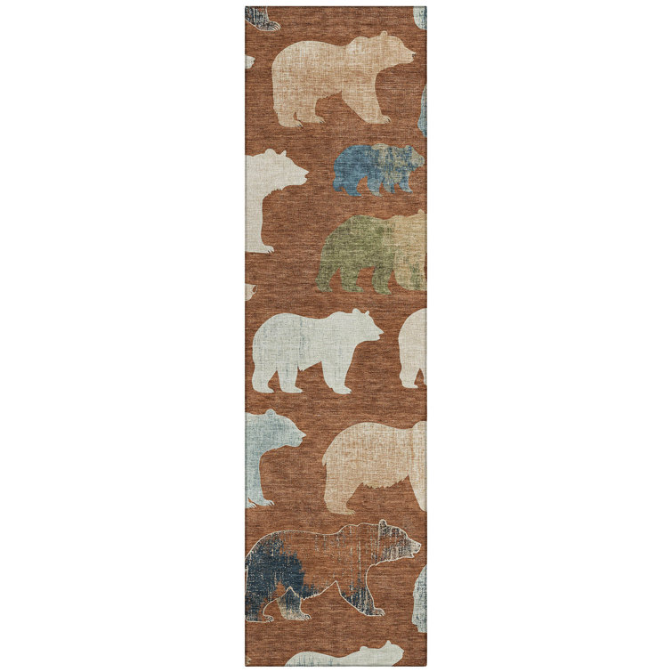 Machine Washable Indoor/Outdoor Adalaide ACN2338 Lodge Rug