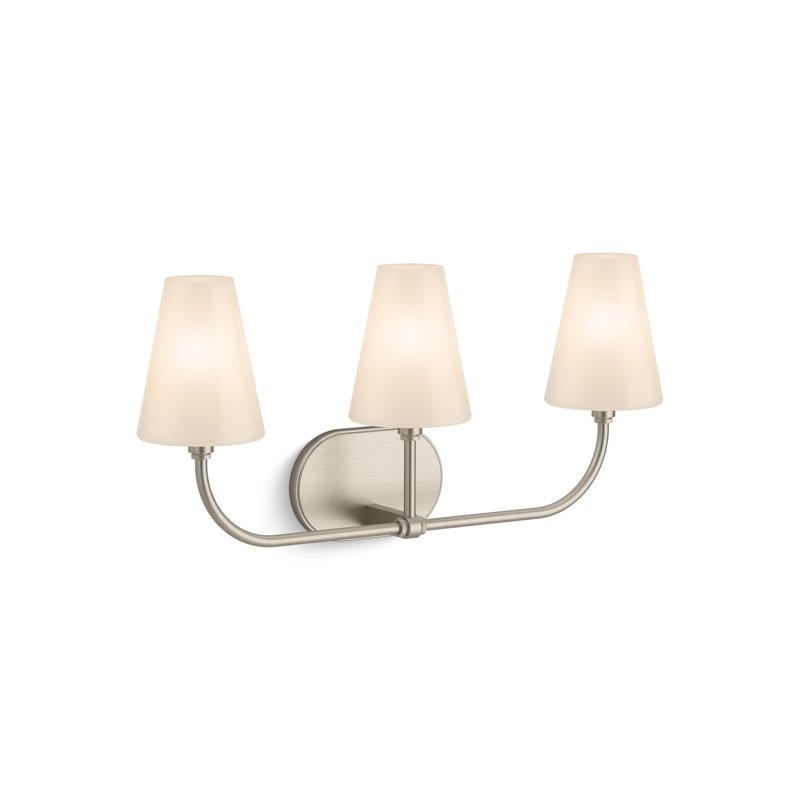 Kernen By Studio McGee Three-Light Sconce, Brushed Nickel