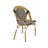 Outdoor PE Ratten And Aluminum french Chair, Set Of 2, Black, Bamboo Print Finish-1430073883