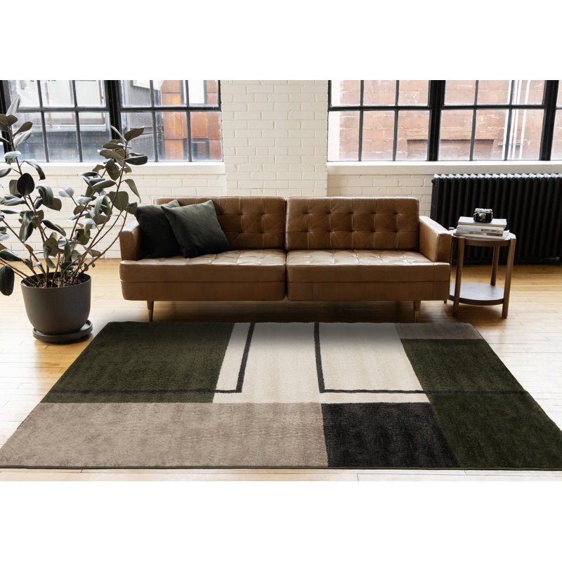 Tapis géométrique Mentko, Rectangle 6 pi 7 po x 9 pi 6 po