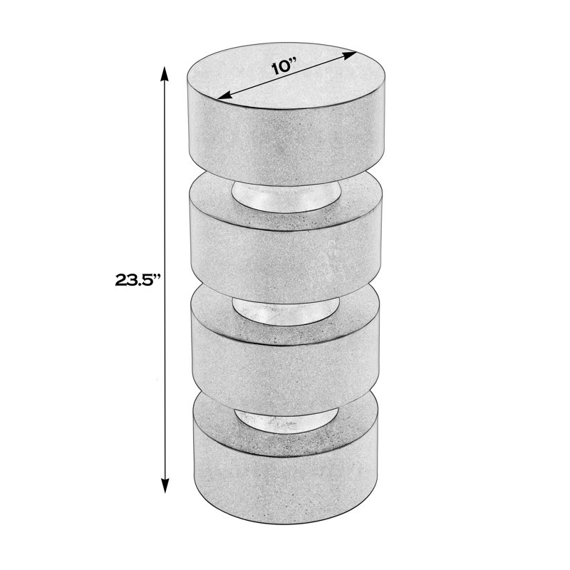 Table d'appoint ronde en bois et fer Kootenai