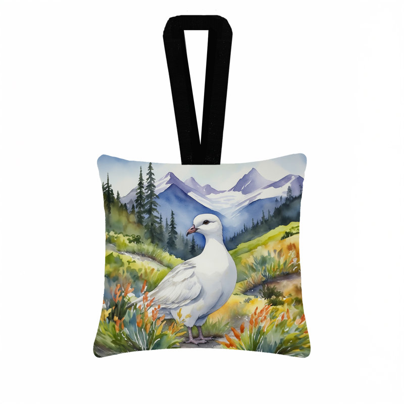 Ornement suspendu en tissu Alaska Willow Ptarmigan, Willow Ptarmigan 7413