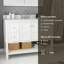 48 po X P 22 po P 35,4 po Meuble-lavabo H avec comptoir et lavabo blancs-611382402