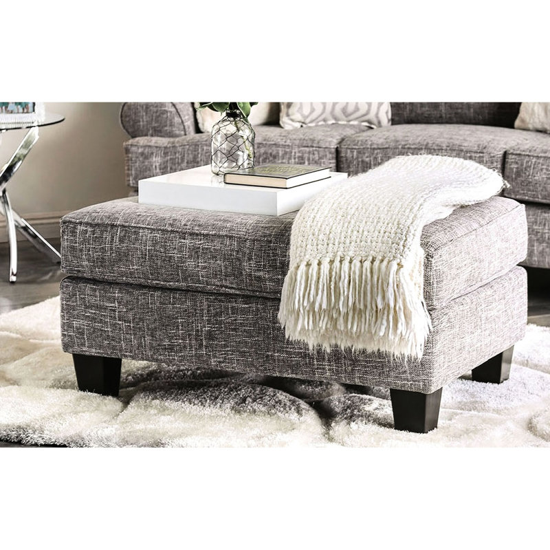 Revêtement transitionnel gris en toile de jute avec siège à coussins carrés, pieds fuselés, conception conversationnelle et coussins de dossier ajustés pour les zones, l 40 po x l 25 po H 19 po