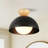 11.8" Modern Dome Flush Mount with Glass Globe Shade