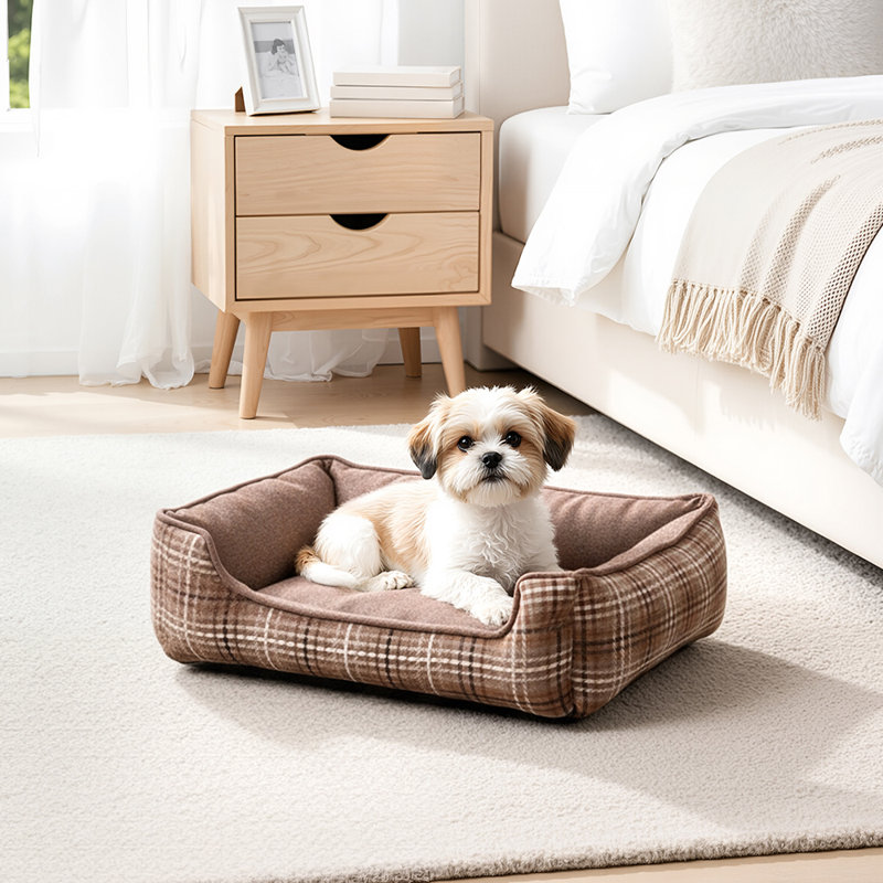 Polyester Pet Bed, Dark Coffee