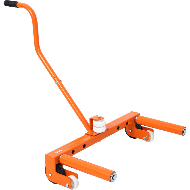 Chariot à roulettes robuste et réglable pour atelier, garage, orange