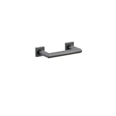 Emtek Modern Tubular Paper Holder - Pivoting Double Post w/ Small Square Rosette