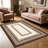 Brown & Beige carpet-easy to clean, machine-washable, soft and comfortable; suitable for door mats, kitchens, living rooms, bedrooms, corridors, and laundry areas. Easy to clean, durable carpet for home decoration.-1741827344
