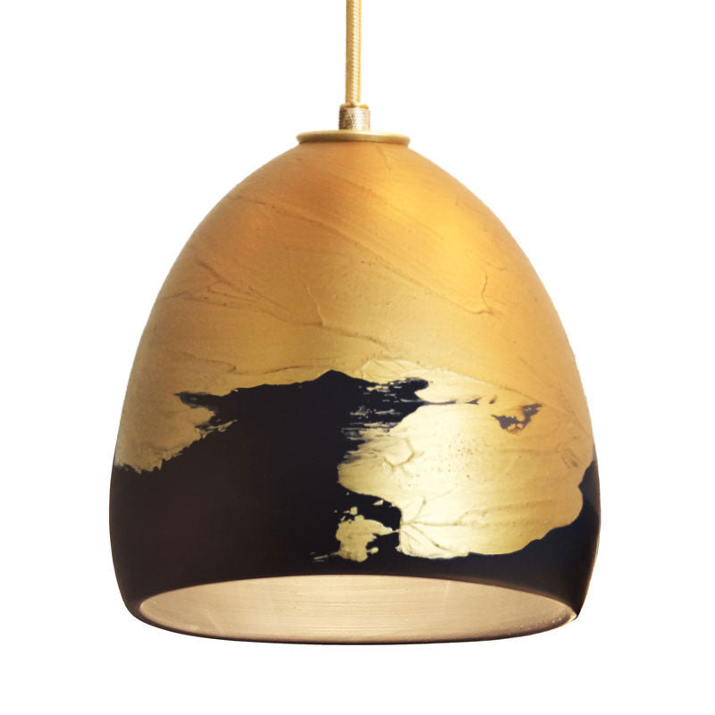 Ombre 1 - Light Pendant, LED Bulb, Matte Black/Brass