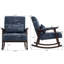 Fauteuil à bascule d'appoint moderne du milieu du siècle avec cadre en bois massif-973393425