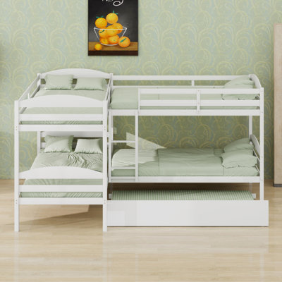 L-Shaped Bunk Bed With Trundle