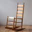 Chaise berçante en cerisier tissé