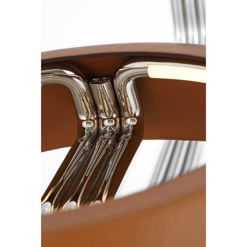 Hudson St. 64" Linear Chandelier, Polished Nickel, Nutmeg