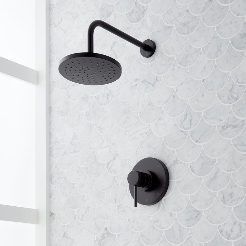 Système de douche à pression équilibrée Lexia, Noir mat