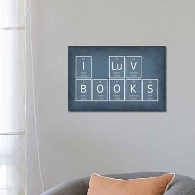 I Luv Books - Wrapped Canvas Painting