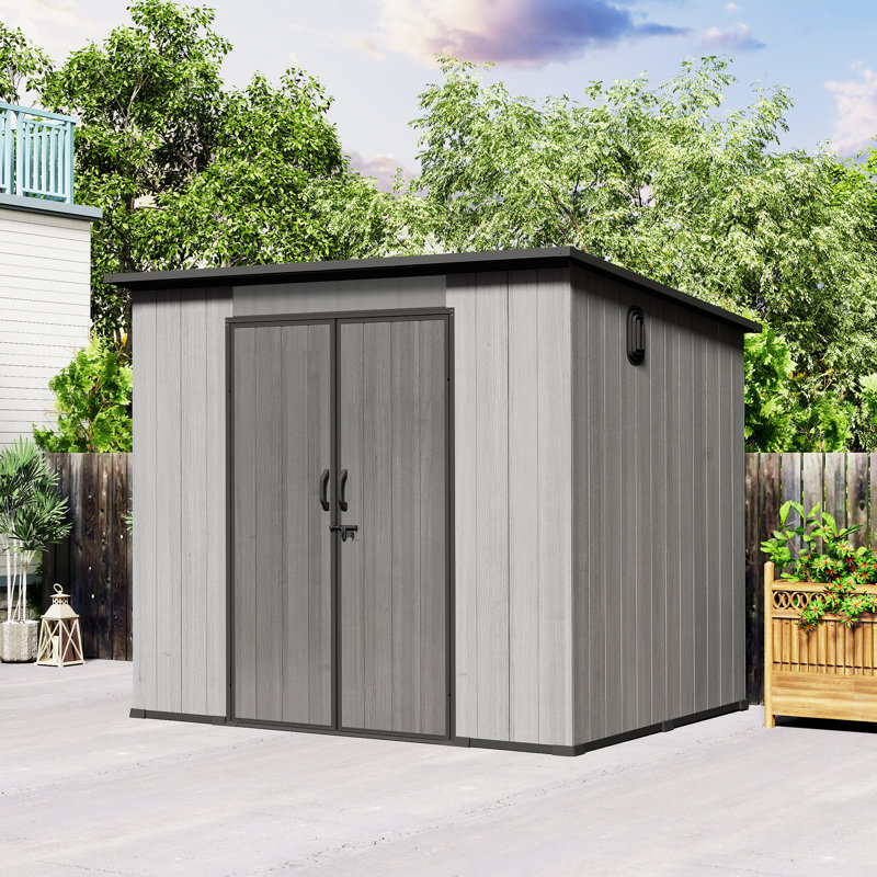 Remise de rangement dominé en résine durable Domi, H 78,9 po x l 94,2 po x P 75 po