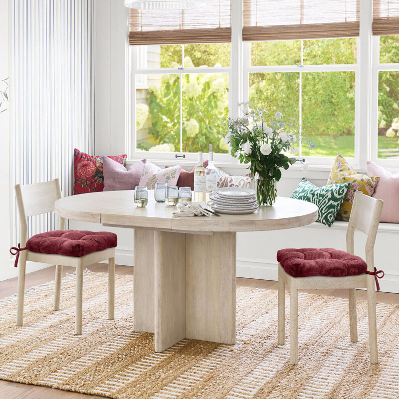 Outdoor 3'' Dining Chair Chair Pad, Red