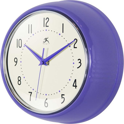 Infinity Instruments LTD. Horloge murale de cuisine rétro Mid-Century