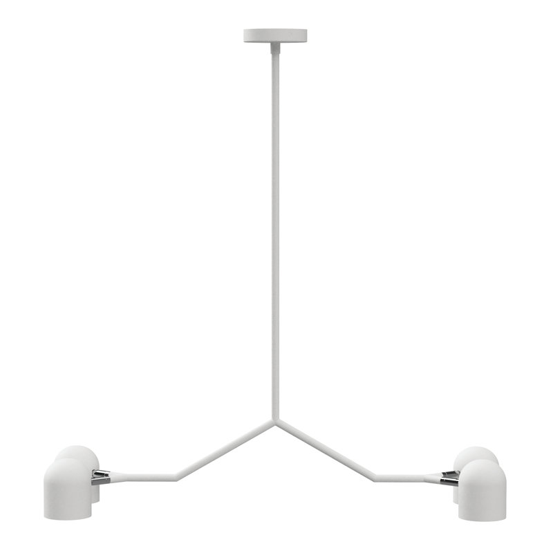 Luminaire suspendu 4 têtes Tandem, Blanc