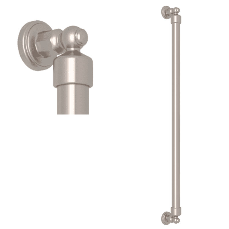 Georgian Era Grab Bar, Satin Nickel, 28" W