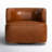 Mervin Leather Swivel Barrel Chair