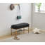 Banc de bout de lit avec tablette, banc de rangement pour chaussures rembourré, banc de chambre moderne avec pieds en métal