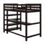 Lit mezzanine avec tablettes de rangement et bureau sous le lit-31341788-31341761