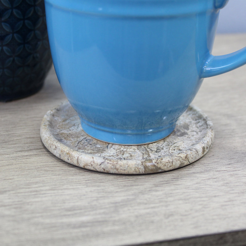 Marble Round 6 Piece Coaster Set