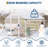 6×8 ft or 6×10 ft Walk-In Greenhouse with Polycarbonate Panels and Aluminum Frame, Outdoor Garden Planting Greenhouse with Roof Vent-121544022-121544018