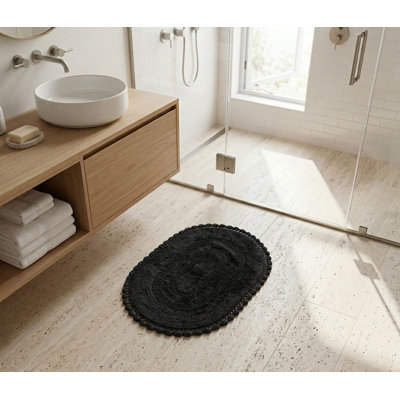 Akiera Luna Crescent Bath Rug Non skid