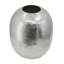 Vase en aluminium 10,5 x 10,5 x 13 po, stries argentées