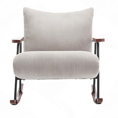 Rocking Chair, Modern Accent Chair Arm Chair Living Room Rocking Chair Metal Frame by George Oliver
