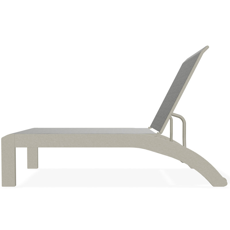 Chaise longue sans accoudoirs empilable en polymère Dune, Tempête, Ancre