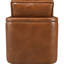 Le fauteuil pivotant en cuir brun offre une option classique et confortable.