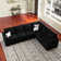 L Shaped Sofa Set Large Velvet Chenille Pullout Sofa Bed Modular Sectional Couch Convertible Sleeper