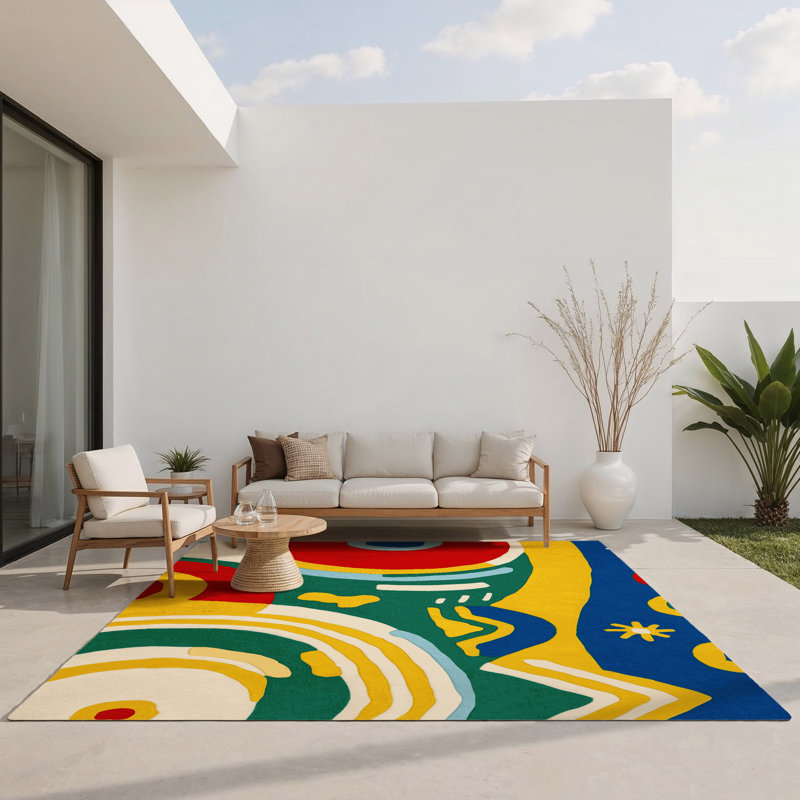 Cheeky Splash Indoor And Outdoor Area Rug, Rectangle 3' x 5'