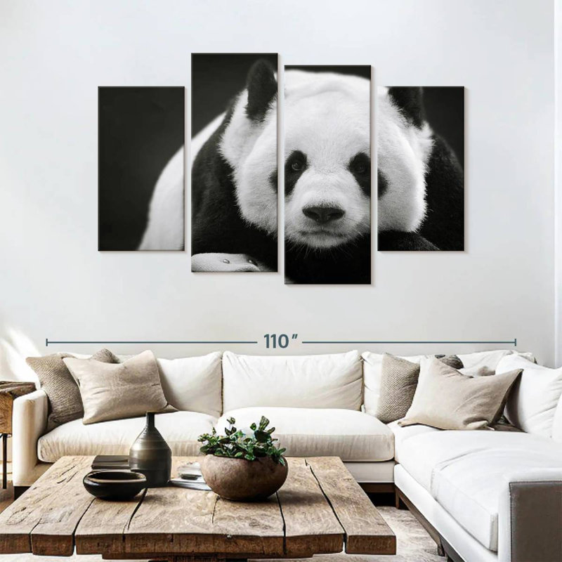 Brampt Serious Panda, 54" H x 84" W