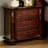 Traditional Brown Cherry Solid Wood 3-Drawer Nightstand