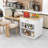 Elegant Multi-functional Kitchen Island with Extendable Dining Table, Dual Storage, and Power Outlets-1717507474