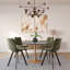Table de salle à manger ronde de 36 po avec plateau en panneau de fibres à densité moyenne et base en bois pour piédestal-124520622-124520621