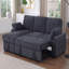 Canapé-lit modulaire réversible en chenille gris anthracite l 91 po Mackenzie