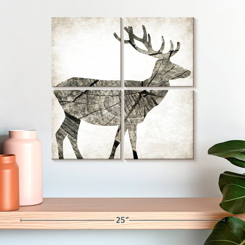 Bois de cerf Brampt, H 18 po x l 18 po