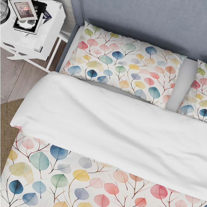 Ensemble de housse de couette Watercolor Minimalisme, Housse de couette simple + 1 taie décorative stan