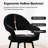 Swivel Upholstered Counter Stool with Curved Back and Metal Frame (Set of 4)-859573966-859573964