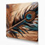 «Southwestern Animals», Turquie, plume 52, art mural sur toile brune