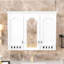 Armoire à miroir murale de 35 pouces avec tablettes réglables et charnières à fermeture en douceur-129455601