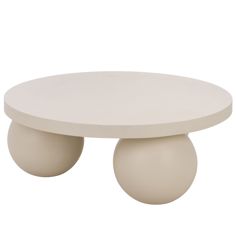 Avya 3 Ball Round Coffee Table, Ivory