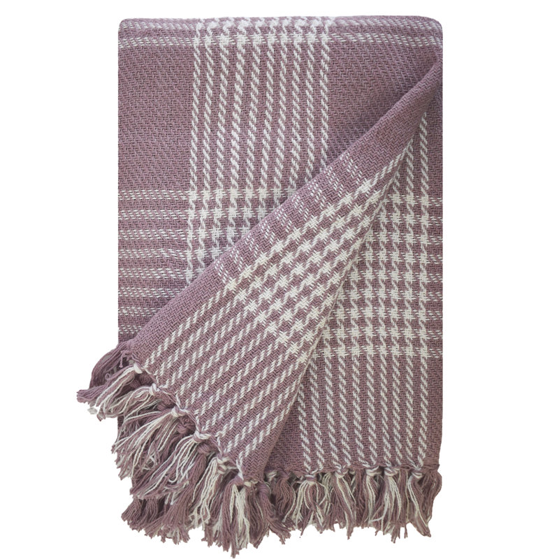 Hand Woven Throw Blanket, Purple