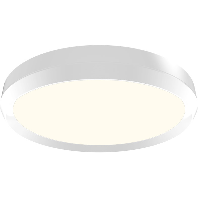 Plafonnier encastré en acrylique Hilbrand, Blanc mat, H 1,9 po x l 13,8 po x P 13,8 po